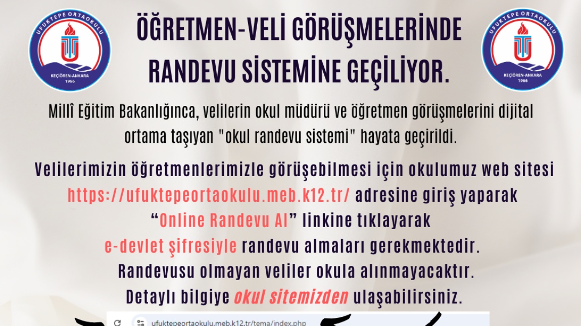 Öğretmen - Veli Randevu Sistemi